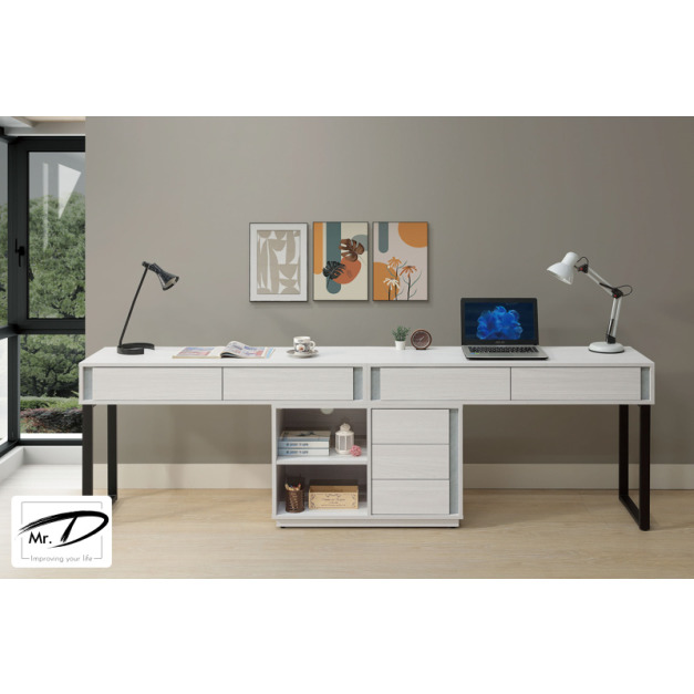 B4073 563-02 沃克8尺雙人組合書桌組