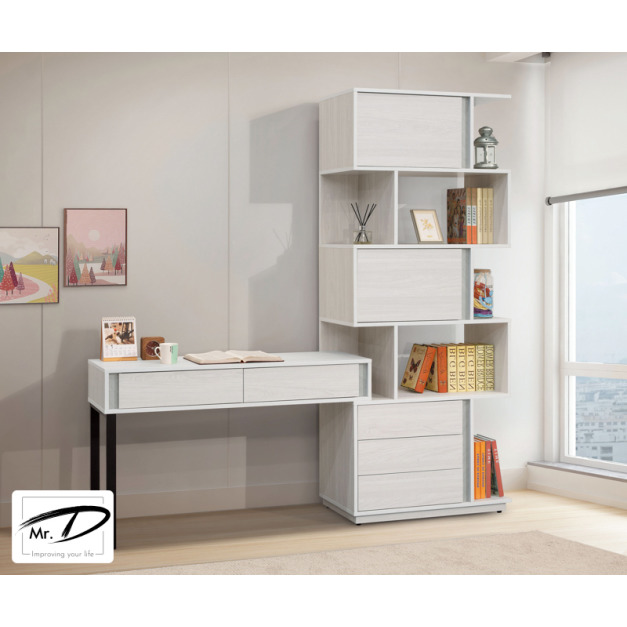 B4080 564-04 沃克h型功能書櫥桌組(書櫃抽在左)