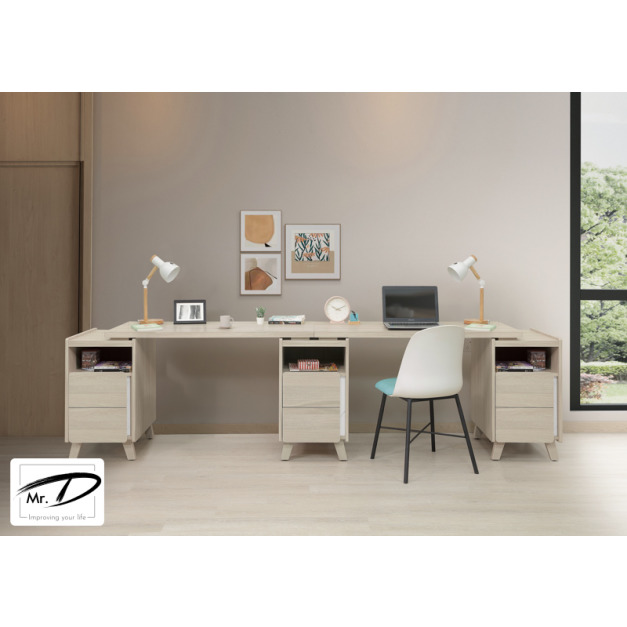 B4030 554-04 萊米克10尺雙人書桌組 (300~340cm伸縮)