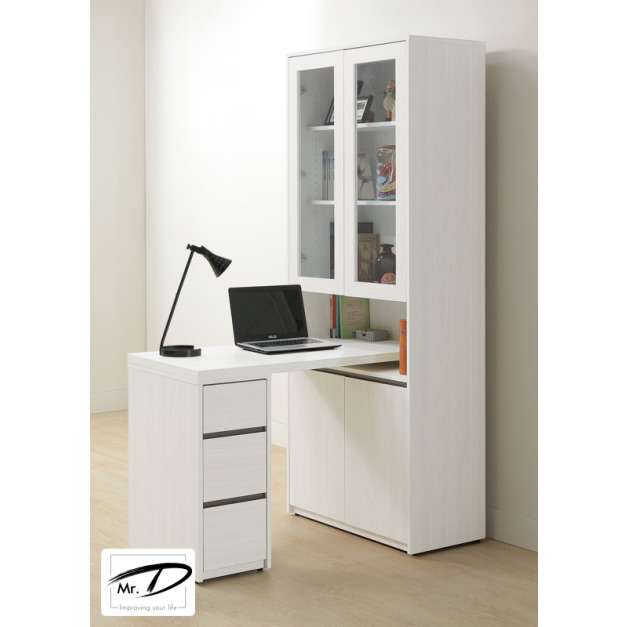 B4086 566-03 弗洛拉2.7尺書櫃桌組 (可反向擺放)