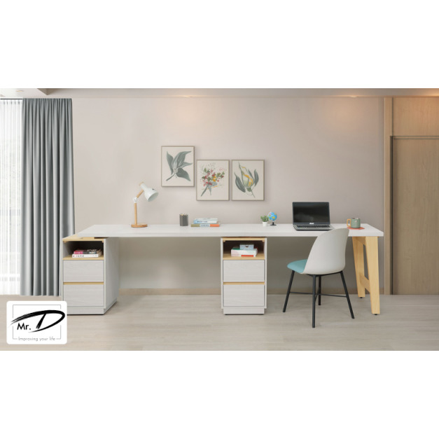 B4047 557-03 泰勒9尺雙人書桌組(270~290cm伸縮)