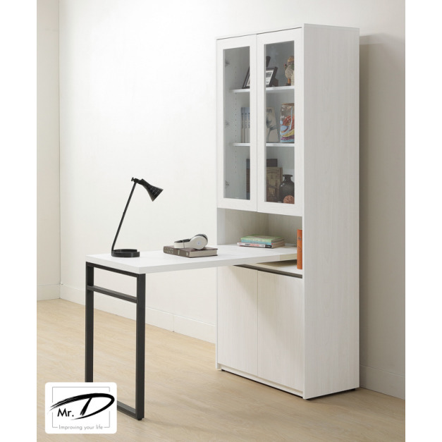 B4085 566-02 弗洛拉2.7尺書櫃桌組(可反向擺放)