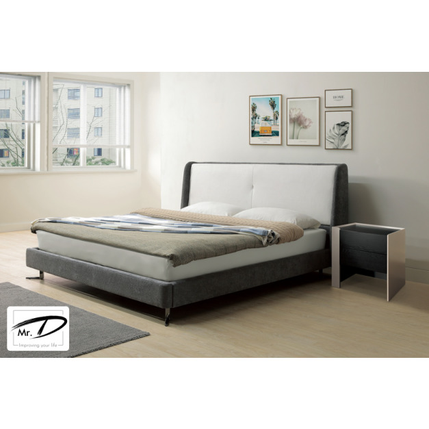 B3026 10-01 休斯頓5尺床台 (深亞麻布)