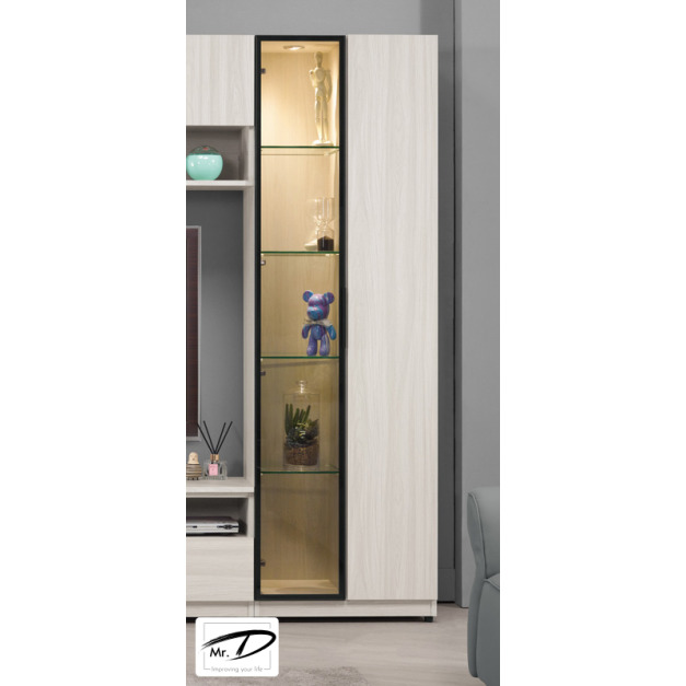 C1304 1471-3 丹尼斯2尺鋁門展示櫃(左玻璃)