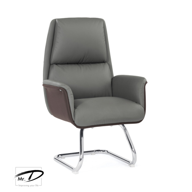 C4213 1651-3 嘉達洽談椅(灰色)(皮)