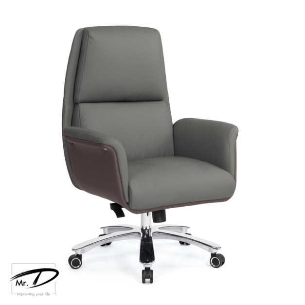 C4212 1651-2 嘉達辦公椅(低背)(灰色)(皮)