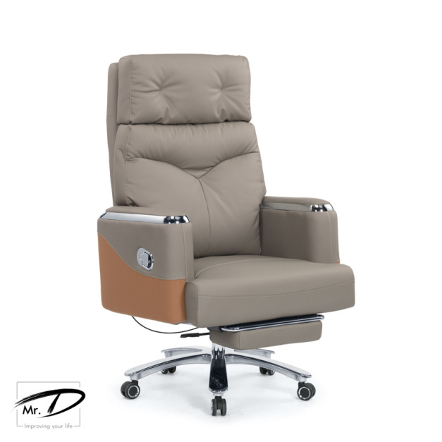 C4191 1642-2 里查德辦公椅(米白色)(貓抓皮)