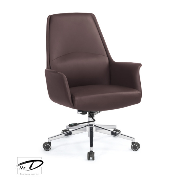 C4209 1650-2 貝洛娜辦公椅(低背)(咖啡色)(皮)