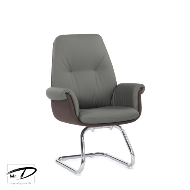 C4219 1653-3 艾達洽談椅(灰色)(皮)