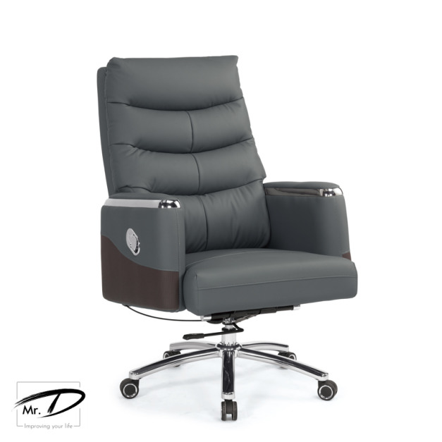 C4199 1646-2 多娜達辦公椅(灰色)(皮)