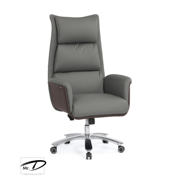 C4211 1651-1 嘉達辦公椅(高背)(灰色)(皮)