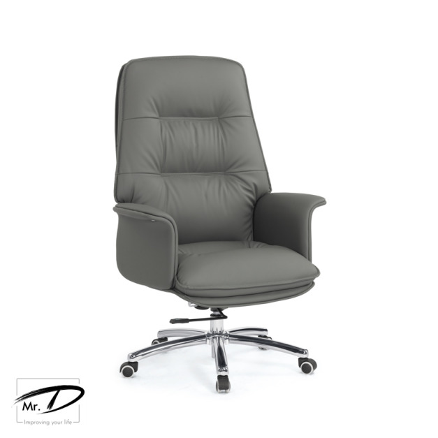 C4234  1658-3 格麗納辦公椅(灰色)(皮)