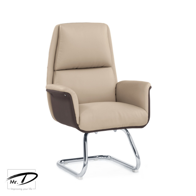 C4216 1652-3 珍妮洽談椅(米白色)(皮)