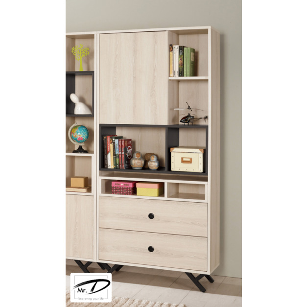 C4158 1624-3 優娜2.7尺二抽書櫥