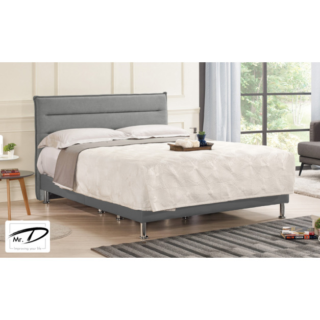 C3558 1291-4 路西恩5尺雙人床(淺灰布)