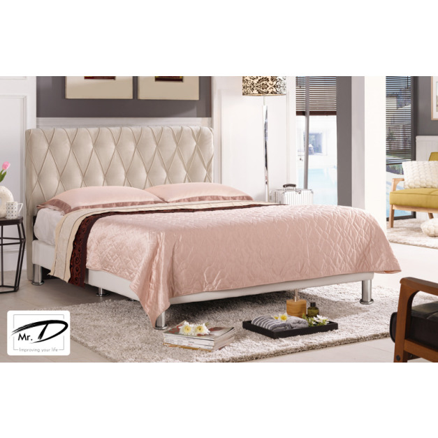 C3564 1293-4 法莉嘉5尺雙人床(米黃布)