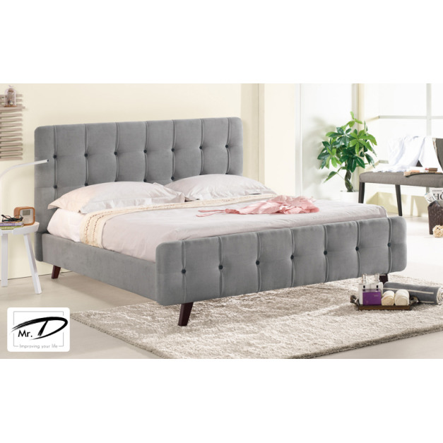 C3544 1288-2 艾美5尺雙人床(灰布)