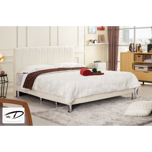 C3561 1293-1 多琳6尺雙人床(米白皮)