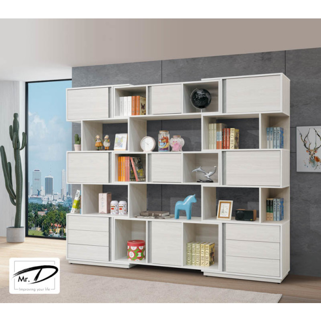 B4067 565-01 沃克8尺伸縮書櫃(伸縮：240~260cm)