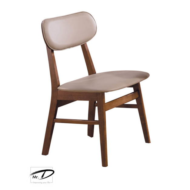 B2281 526-06 凱夫淺胡桃淺咖啡皮餐椅