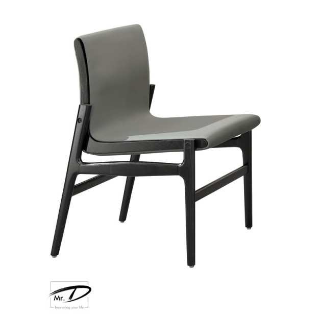 B2122 468-04 約瑟夫實木餐椅 (灰色皮)