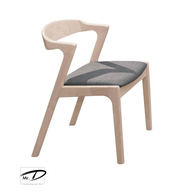 B2220 510-04 萊德洗白灰色布餐椅