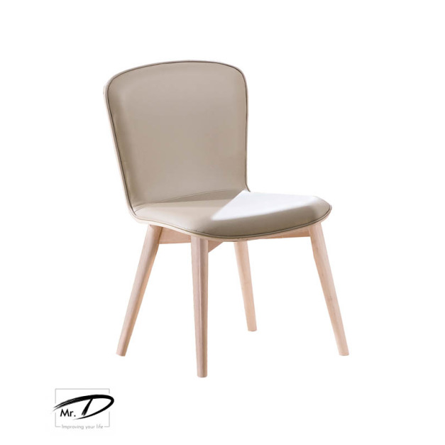 B2234 513-04 喬克洗白淺咖啡皮餐椅