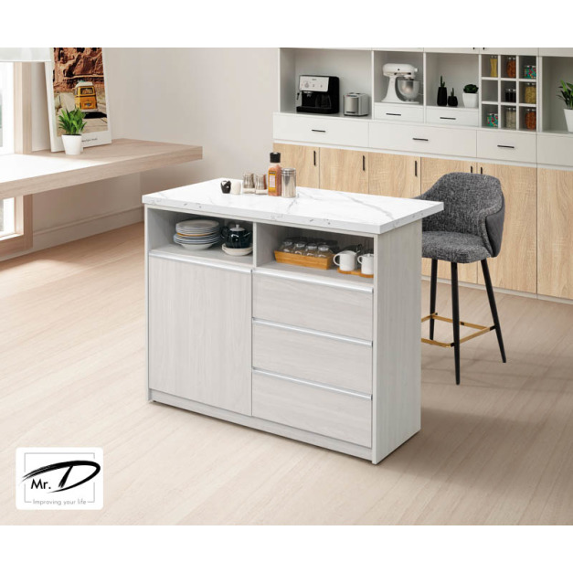 B2033 418-02 雨果白榆木4尺吧台中島