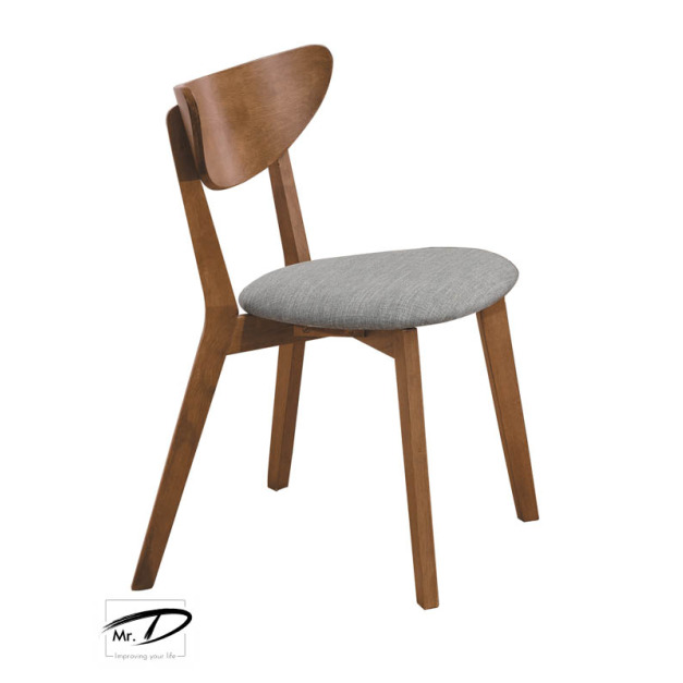 B2283 527-03 馬可淺胡桃灰布餐椅