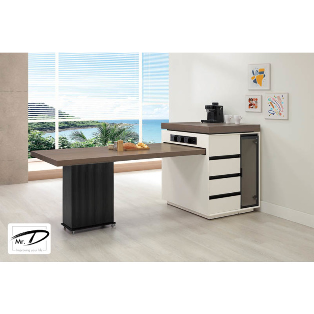 B2014 409-02 蓋諾7尺岩板伸縮島台桌