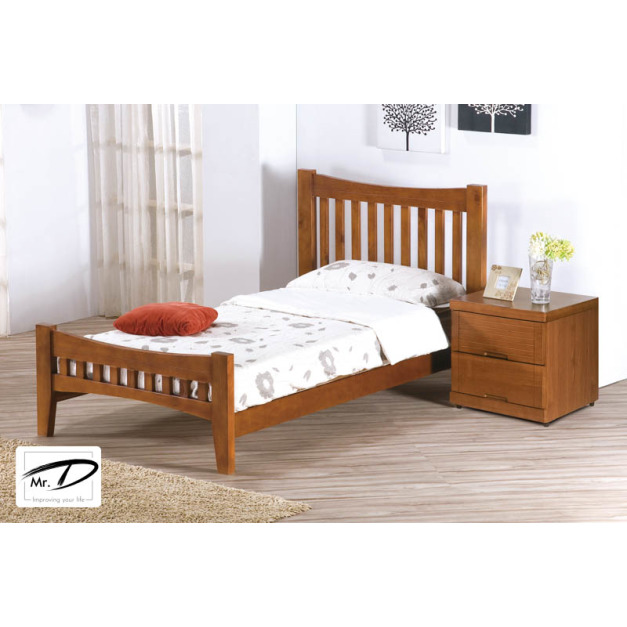 B3487 178-05 依娜柚木色3.5尺床台