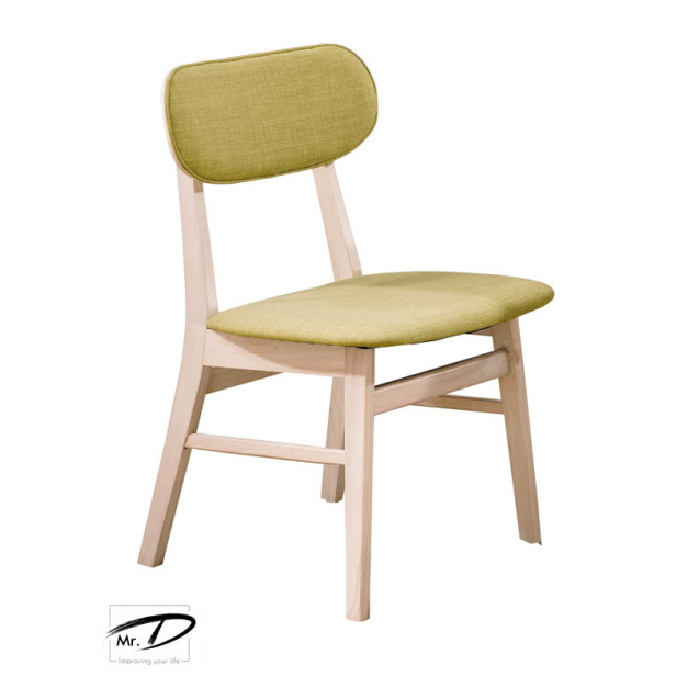 B2238 514-04 凱夫洗白綠色布餐椅