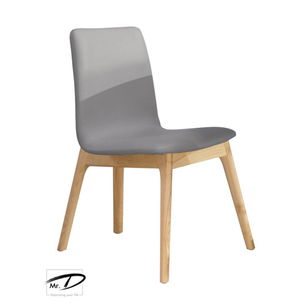 B2245 517-04 莫爾栓木原木餐椅 (灰皮)
