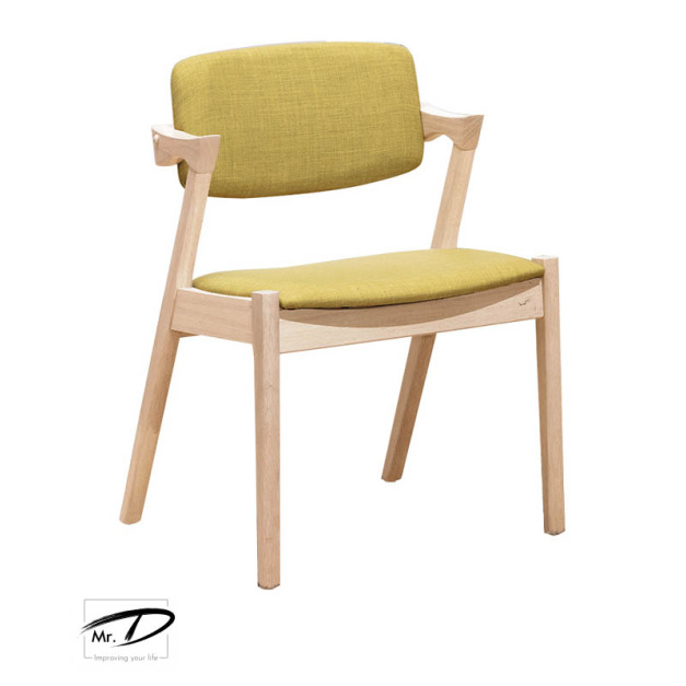 B2225 511-05 伯尼洗白綠布餐椅