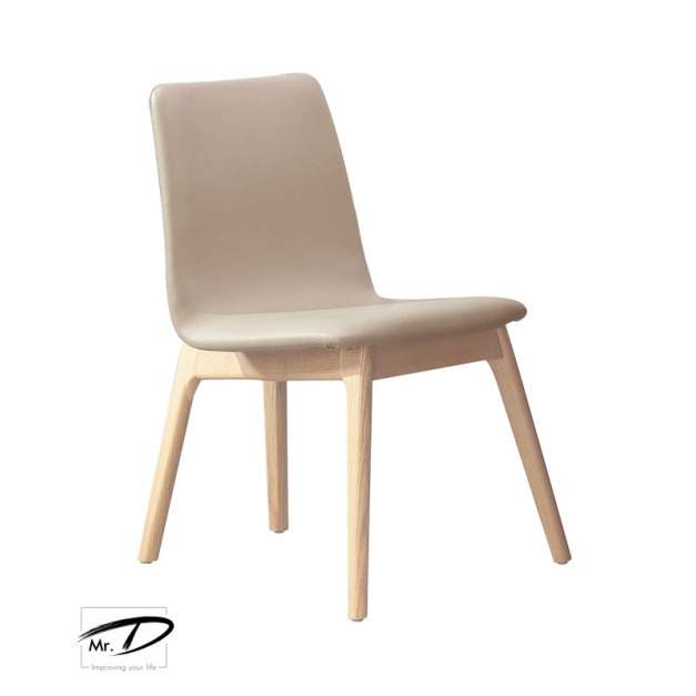B2266 523-02 莫爾栓木胡桃色餐椅 (淺黃皮)