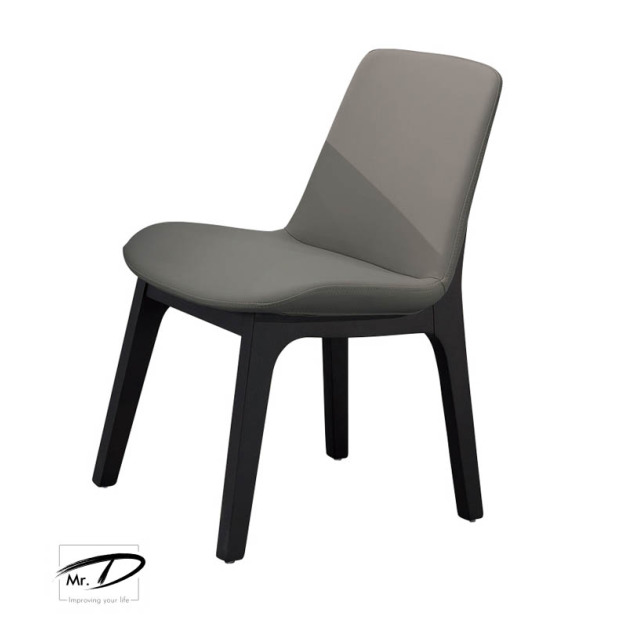 B2288 493-03 亞杰實木餐椅 (灰皮)