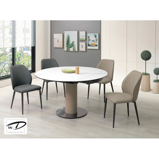 B2150 480-04 珊卓4尺複合陶板伸縮圓餐桌