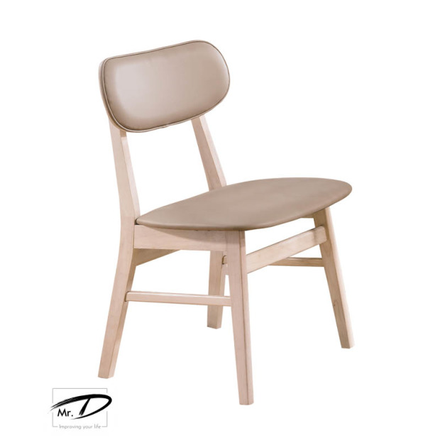 B2237 514-02 凱夫洗白淺咖啡皮餐椅