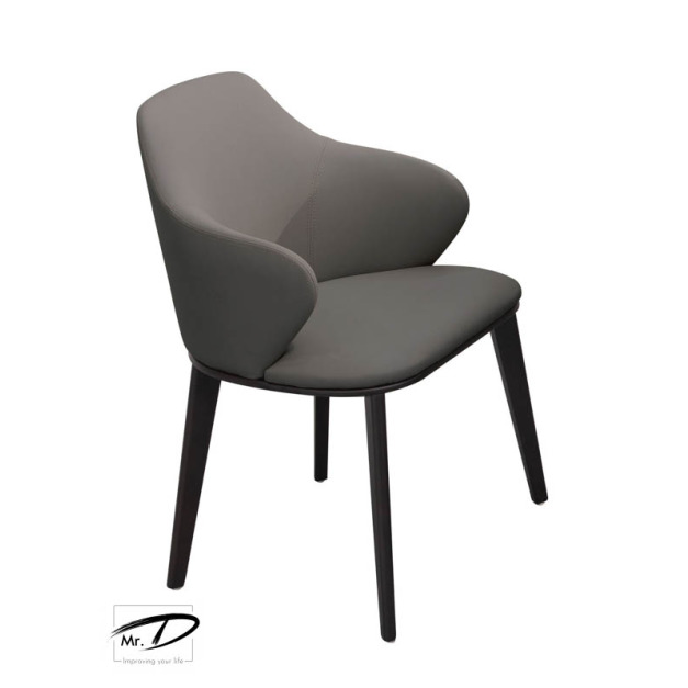 B2195 501-06 米諾瓦實木餐椅 (灰)