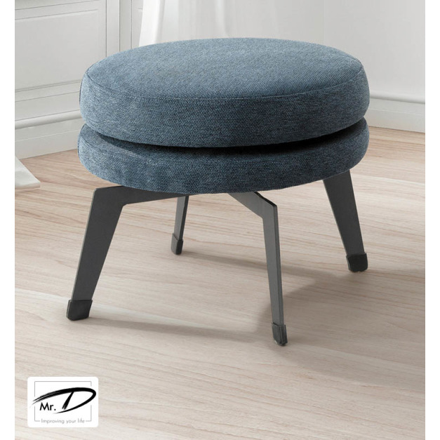 B1054 224-02 莉維亞旋轉椅 (深灰布)