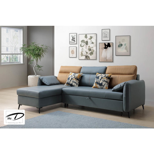 B1037 216-01 伍迪L型功能鐵架沙發床