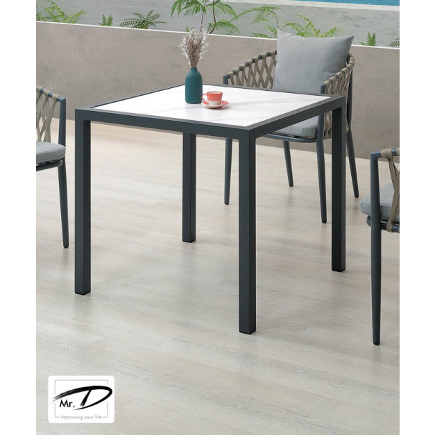 B1089 236-02 喬治亞戶外岩板方桌 (深灰)