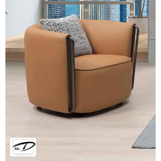 B1022 204-03 法蘭克單人貓抓皮沙發