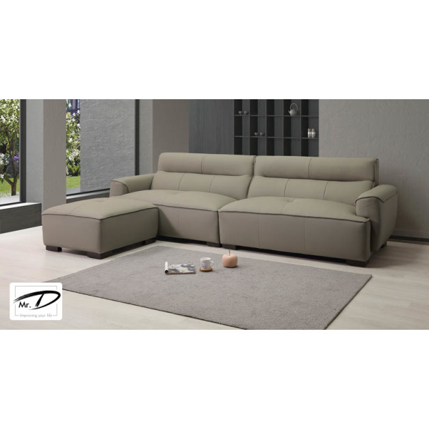 B1018 202-02 奧布恩半牛皮沙發組 (+腳踏)