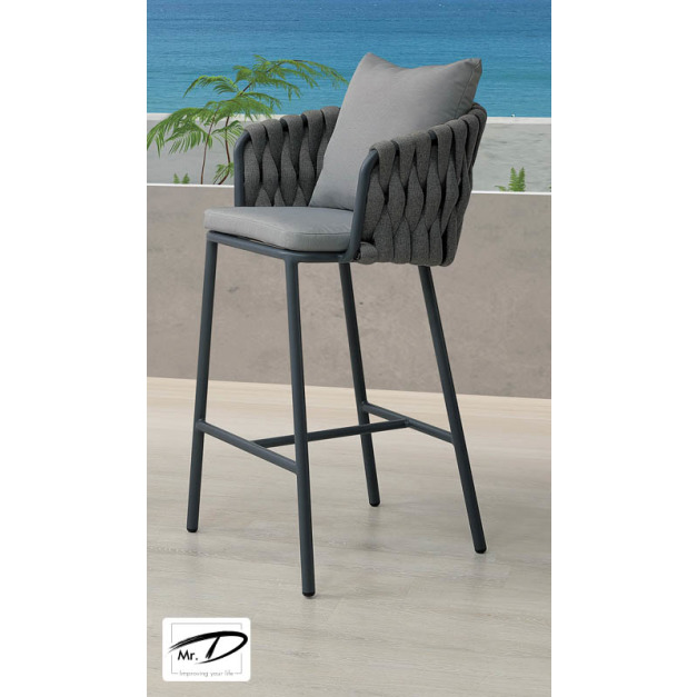 B1088 235-05 格里曼戶外吧台椅 (深灰)