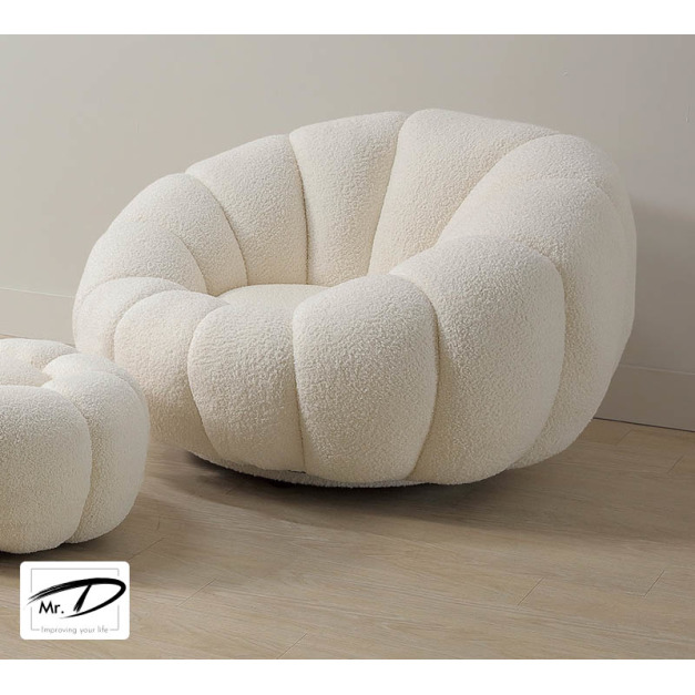 B1050 223-03 維拉南瓜單人椅 (米白)