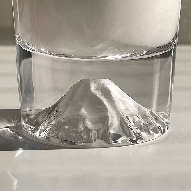 日本富士山玻璃杯 雪山杯 （含木盒）