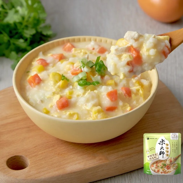純高湯粥-田園滑蛋雞湯粥 310g/包，高壓蒸煮、常溫保存加熱即食、早餐點心宵夜露營