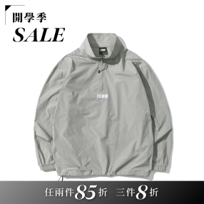 FCMM俱樂部半拉鍊防風外套