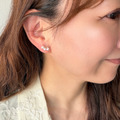 | Gentle Smile | ஜ微笑光弧・Akoya 珍珠耳針ஜ（金）_7